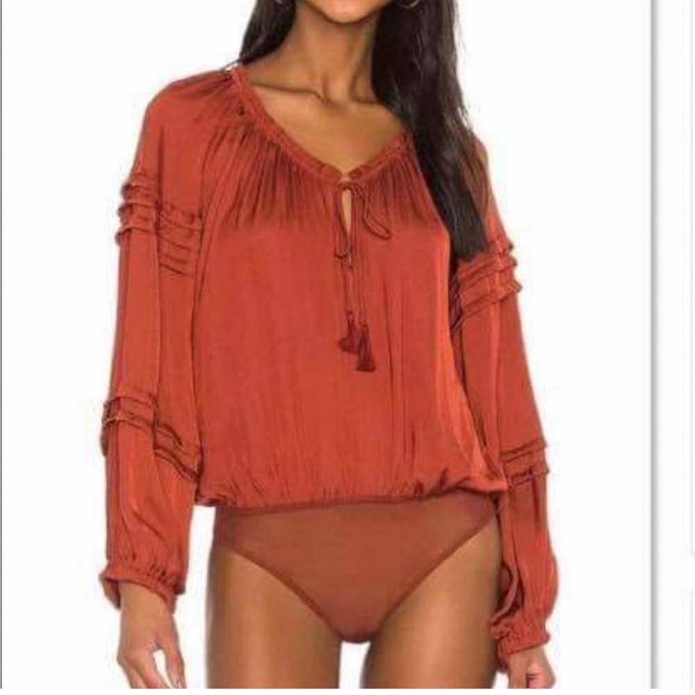 NWOT Free People Body Suit Blouse Size Small